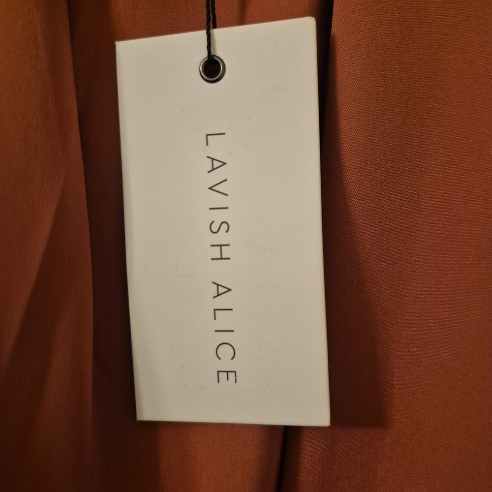 Lavish Alice Women's Orange Cape Blazer - Picture 4 of 7